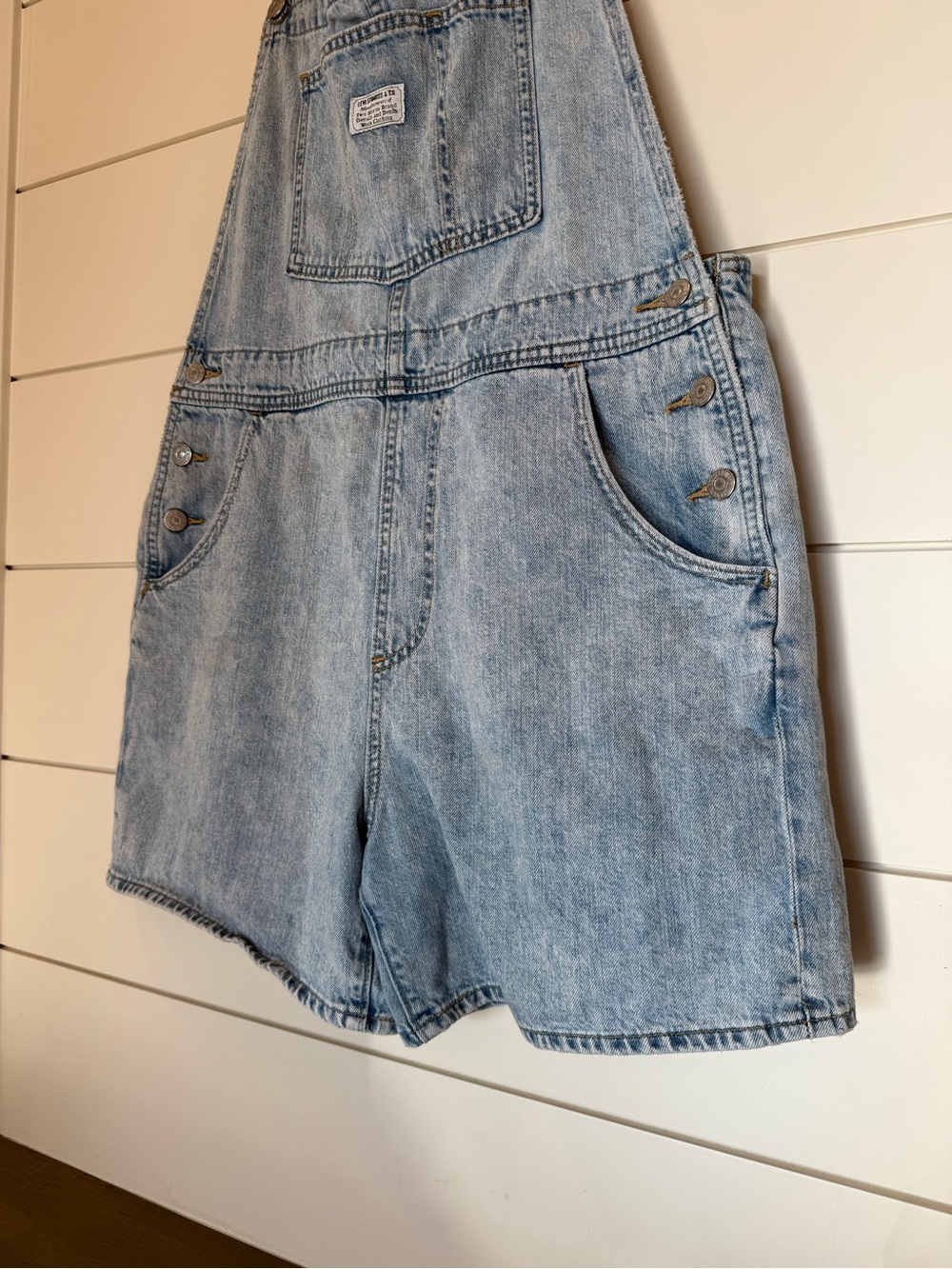 Levi's Denim Utility Shortalls | Size Large - Picture 7 of 10